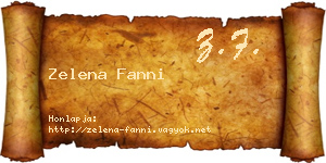 Zelena Fanni névjegykártya